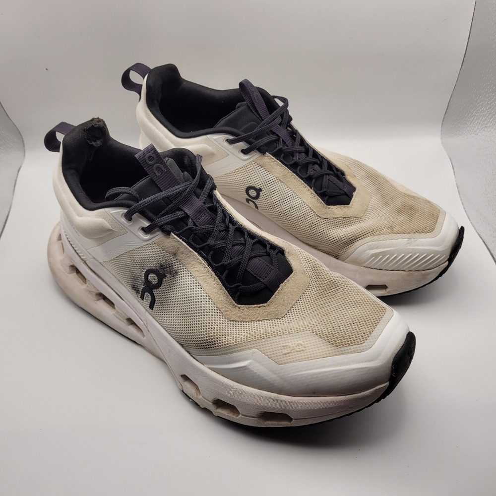 On Cloudmonster Womens Running Shoes White Black 3WE30410462 Size 8